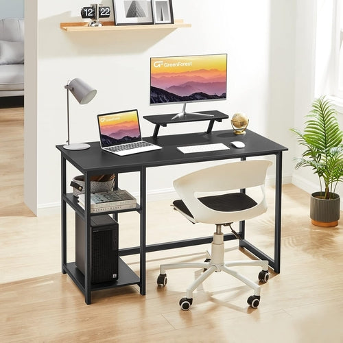 Computer Desk 39 Inch with Monitor Stand, Office Desk with Adjustable