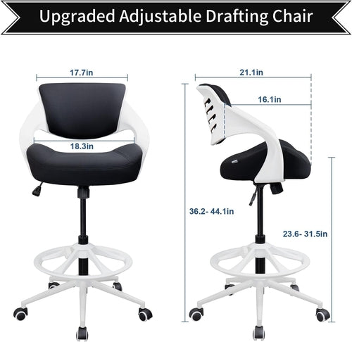 Ergonomic Drafting Chair,Standing Computer Desk Chair,Foot Ring,Lumbar