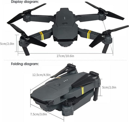4K HD Dual Camera RC FPV WiFi Portable Wide Angle Foldable Quadcopter
