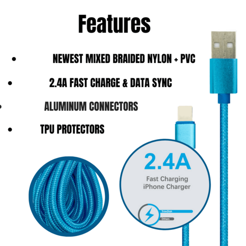 2 Pack 10FT XL Charger Compatible for iPhone USB Cable