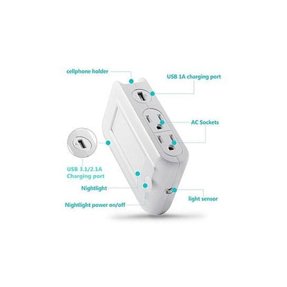4 in 1 Expert Multitasker Wall Power Adapter Socket And Phone Charger